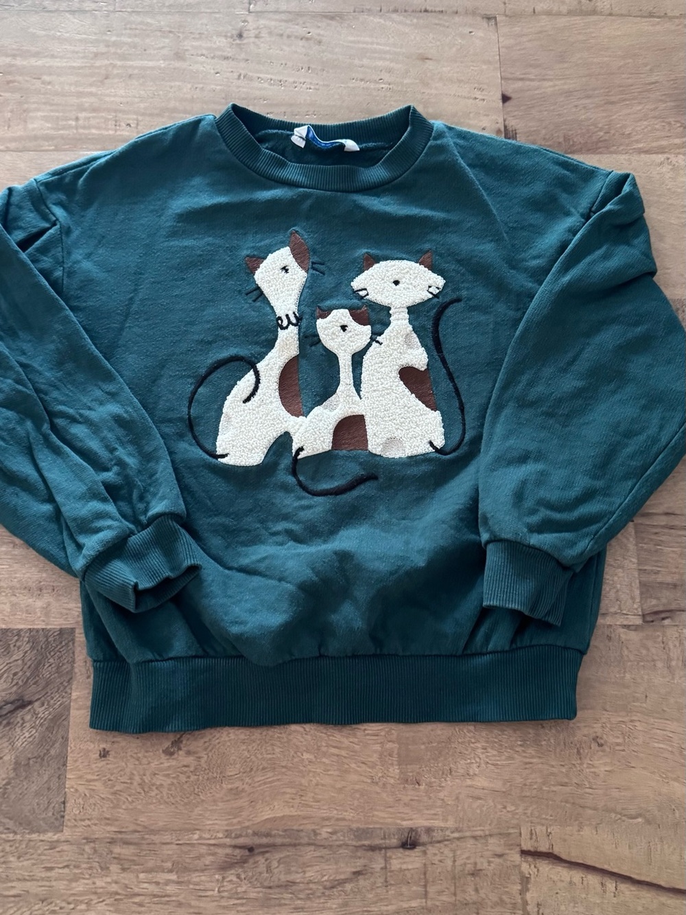 Mayoral siamese Green Cat Trio Sweatshirt sz 6 years